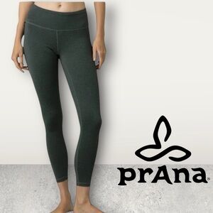 prAna Pillar 7/8 Leggings Women’s Small Dark Green Stretch Yoga Activewear